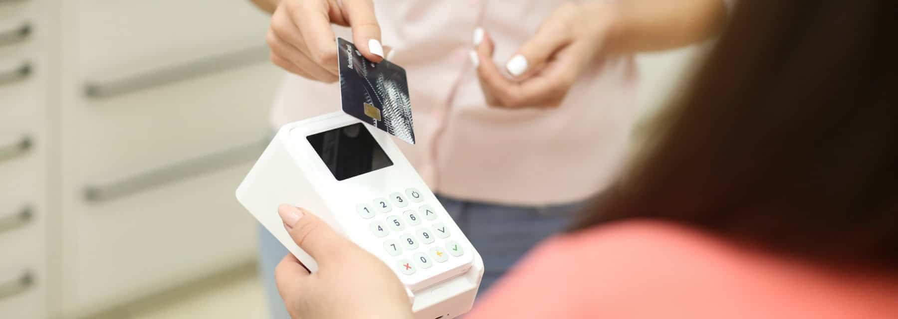 A woman is engaged in a transaction, Spokane Valley Washington